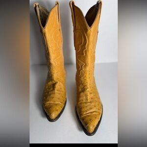 Wild West Men's Ostrich Leather Western Boots Size 8.5 EE